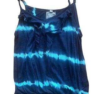 Young Fabulous & Broke Girls Camisole Tank Top Size 12 Blue Tie-Dye